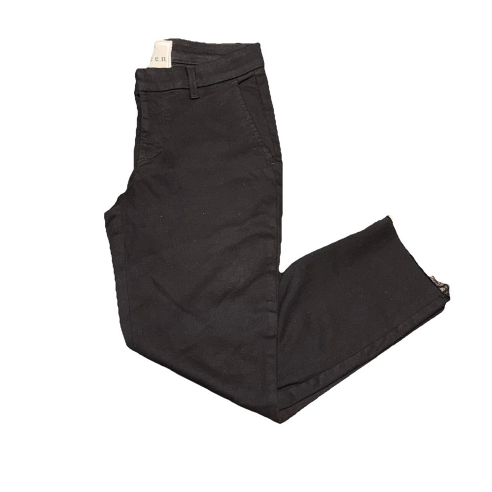 Frank & Eileen Wicklow Raw Hem Chino Pants Women’s Size 4 Black Made In USA